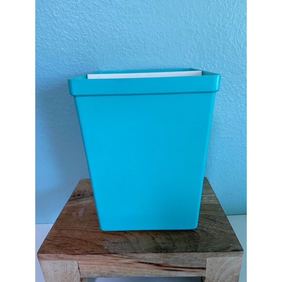 Vintage Teal Cream Cookies Container‎ with Lid - Picture 2 of 10